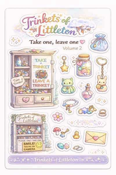👉 Trinkets of Littleton Sticker Sheet – Volume 2